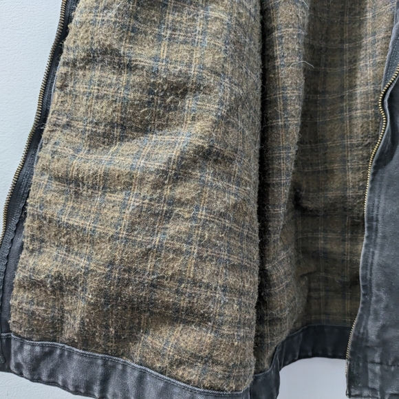 Vintage Carhartt Detroit Jacket J97 BLK Black Blanket Lined Mens 2XL Tall - Picture 4 of 16